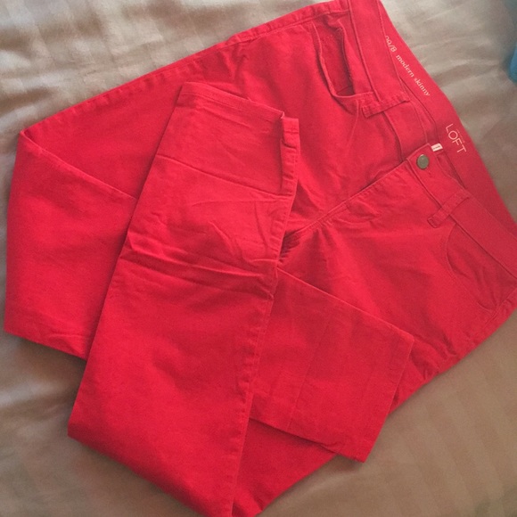 LOFT Denim - loft red pants